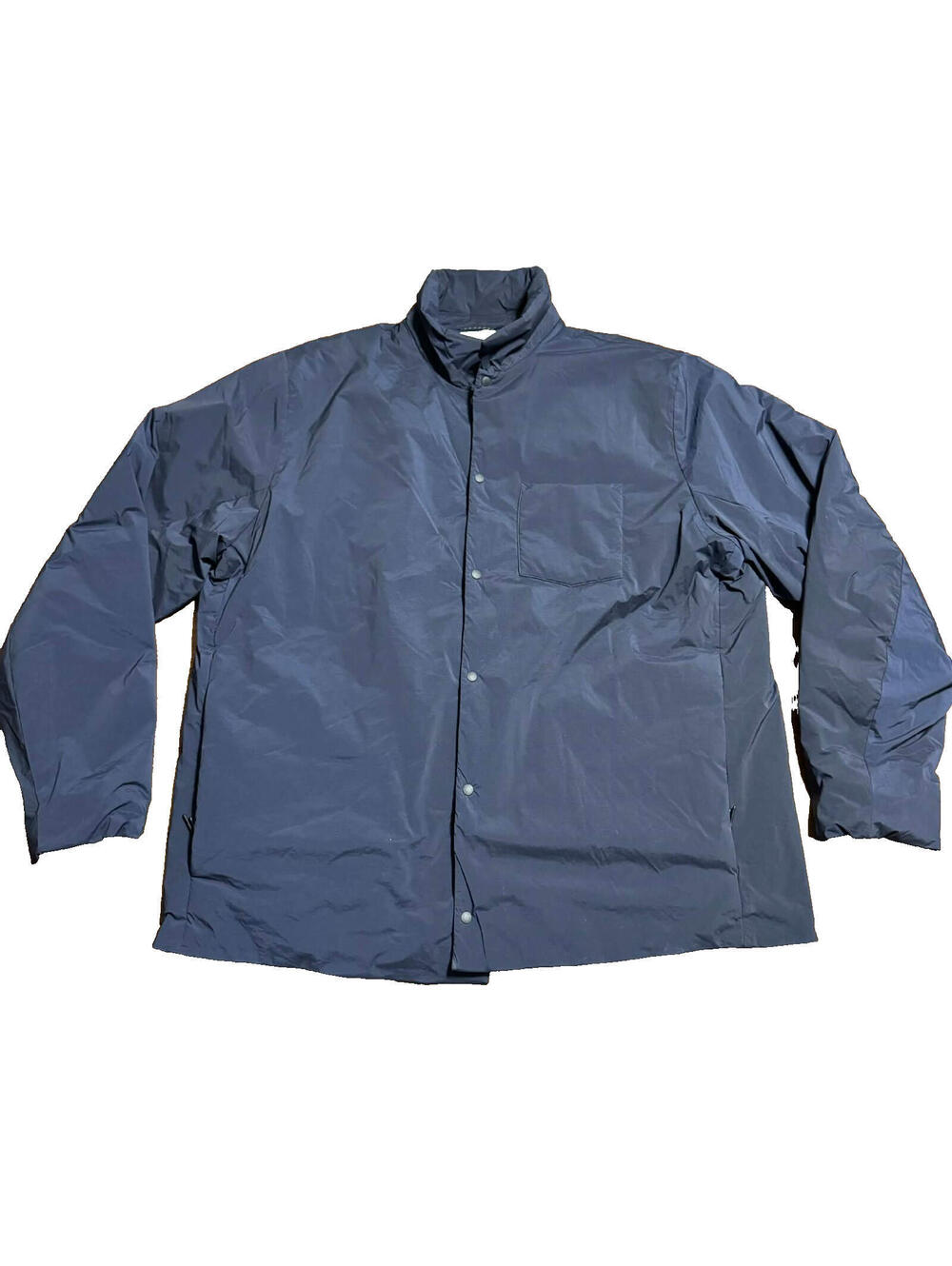 Hill City Thermal Light Shirt Jacket Men's XL Navy Insulated Button Snap The Gap